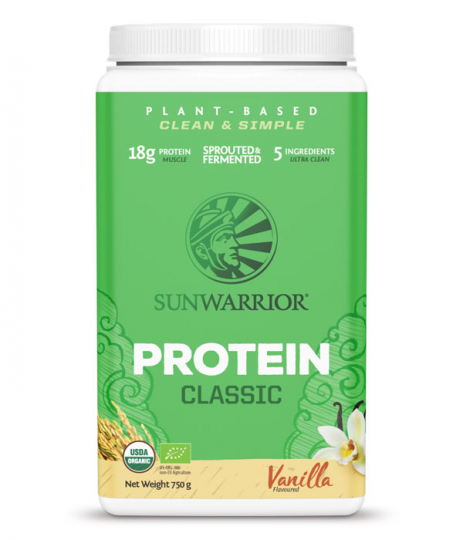 Burk med Sunwarrior Classic Protein