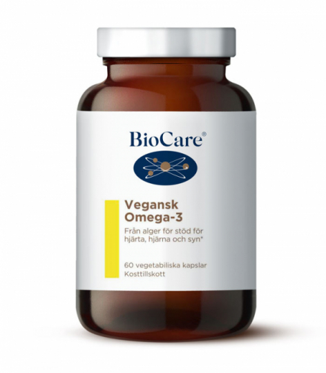 BioCare Vegan Omega-3 i gruppen Kosttillskott / Omega 3 & Fettsyror / Fettsyror hos Bättre Hälsa AB (1206)