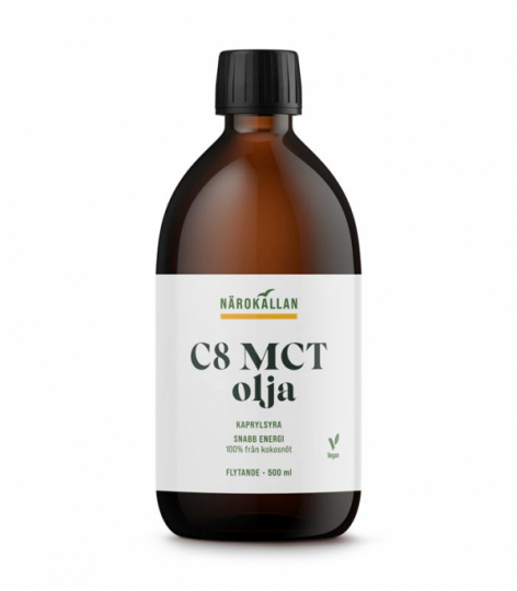 Flaska med Närokällan C8 MCT Olja