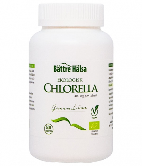 Chlorella tabletter i gruppen Livsmedel / Superfoods / Greens hos Bättre Hälsa AB (192)