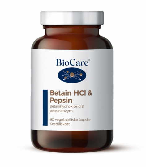 Burk med BioCare Betain HCL & Pepsin